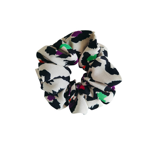 gumki do włosów Scrunchie do włosów, gumka do włosów z wiskozy Panterkowy pop MAXI