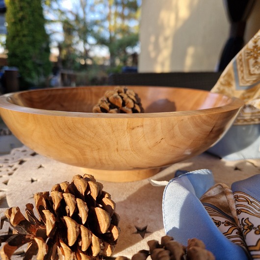 miski i misy Duża misa z drewna jabłoni w stylu japońskim