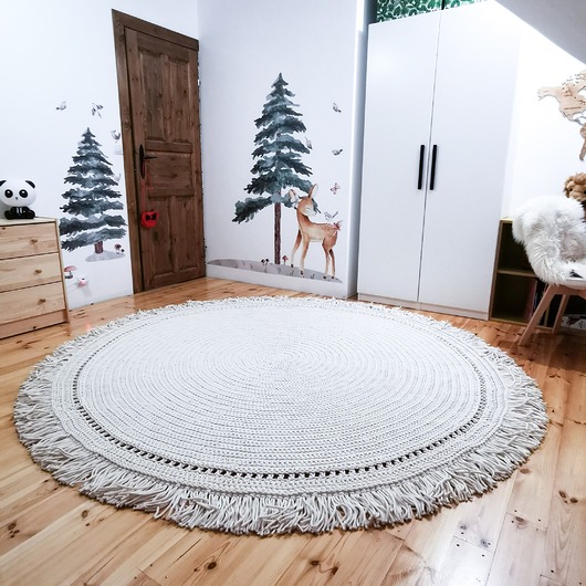 dywany Dywan dziergany pleciony BOHO z frędzlami