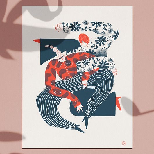 grafiki i ilustracje sitodruk dance 50x70