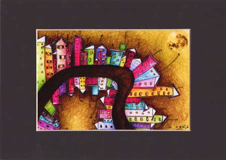 Księżycowe miasto - ilustracja agatared