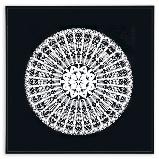  MANDALA Art Papercut (handmade artwork)_b&w na ludowo