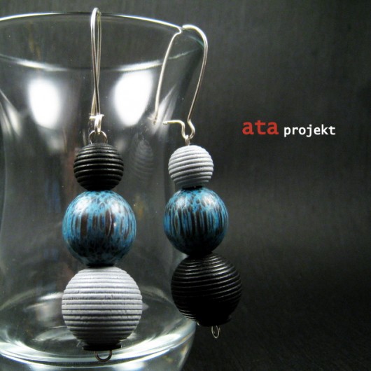 kolczyki Asymmetric  Turquoise ata projekt