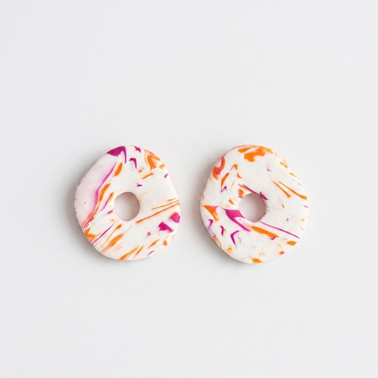 kolczyki z masy plastycznej Kolczyki Loops