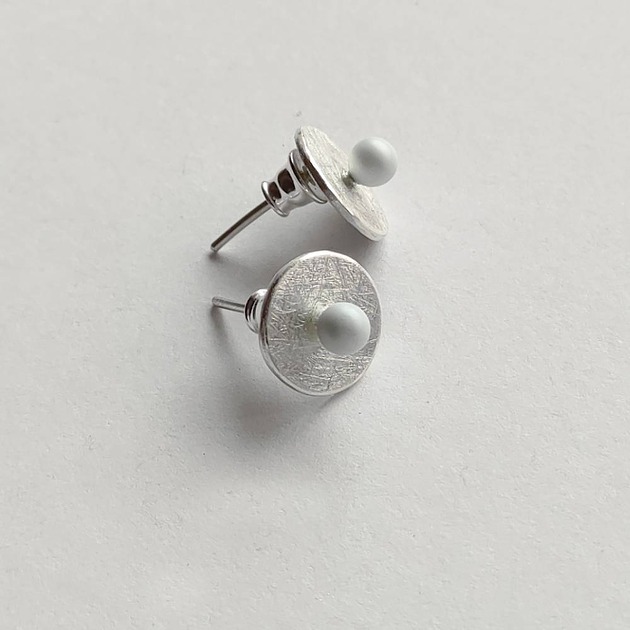 kolczyki z kamieniami Kolczyki OKRĄG