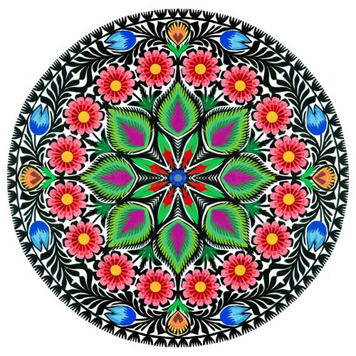 łowicka MANDALA marzenie na ludowo