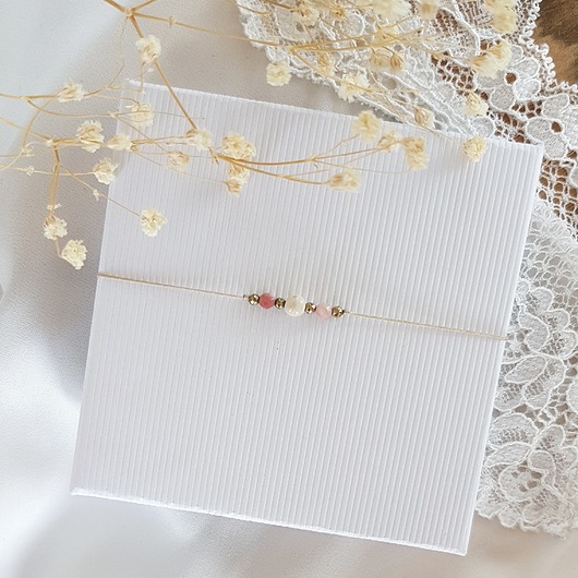 bransoletka rodonit LEI handmade 