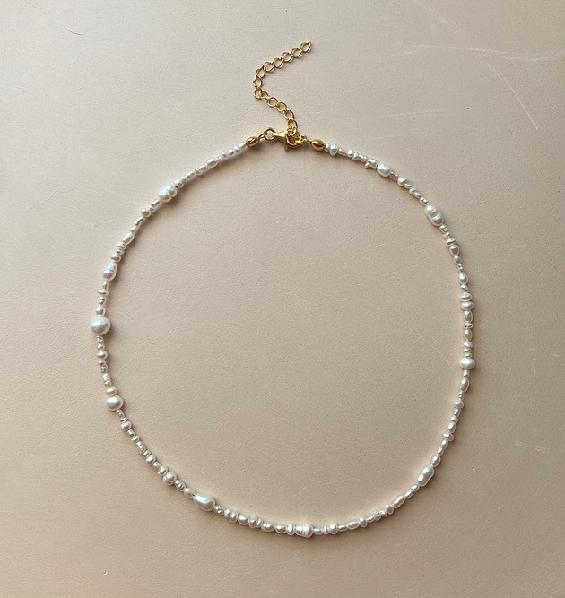 chokery Choker z pereł HAVANA no. 12 pozłacany