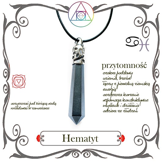 wisiory Hematyt obelisk