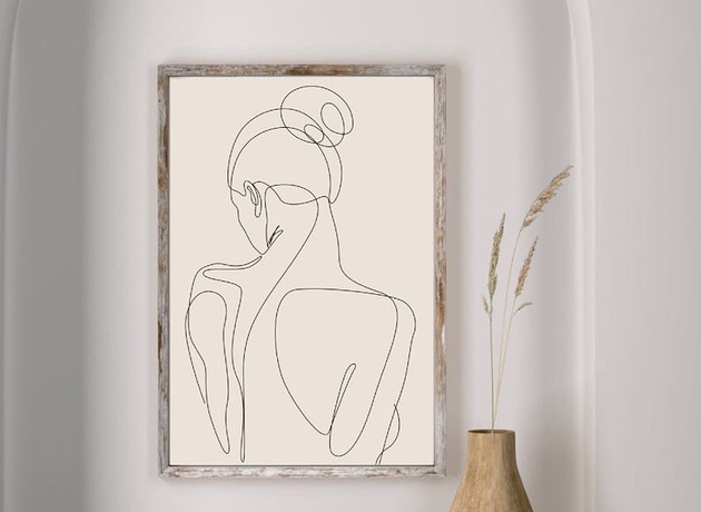 Plakat A3 Obraz na ścianę Jedna linia K6 Lavender Shop