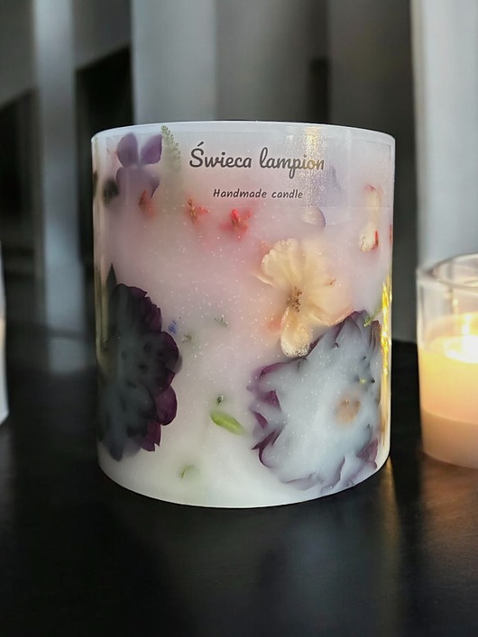 świeczniki i świece Lampion Botaniczny -Fioletowe Love