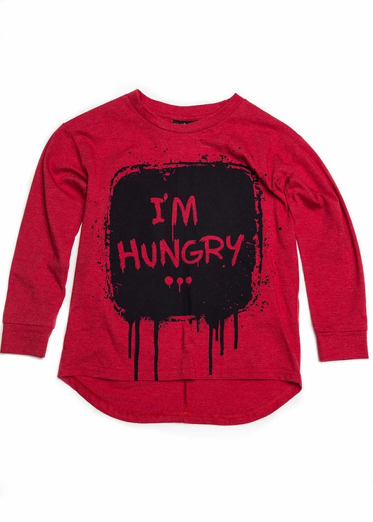 bluzka HUNGRY LONGSLEEVE SUPER RED Zombie Dash