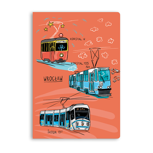 notatniki i albumy Zeszyt A5 Wrocław Tramwaje