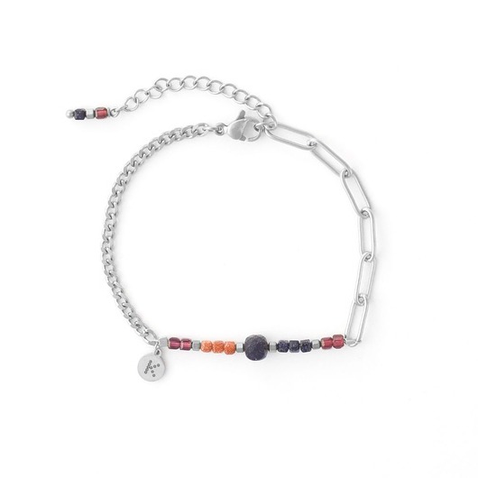 bransoletki z kamieni naturalnych Bestseller! Bransoletka Dubaj 3.0 Srebrna stal szlachetna