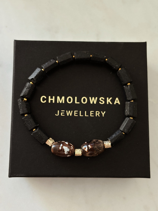 biżuteria męska Bransoletka męska Turmalin i Jaspis