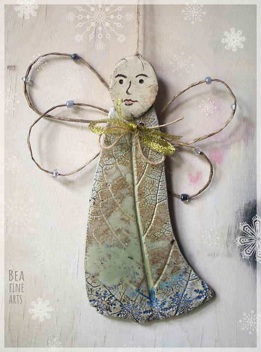 figurki i rzeźby Rustykalny Anioł ceramiczny na komunię #7