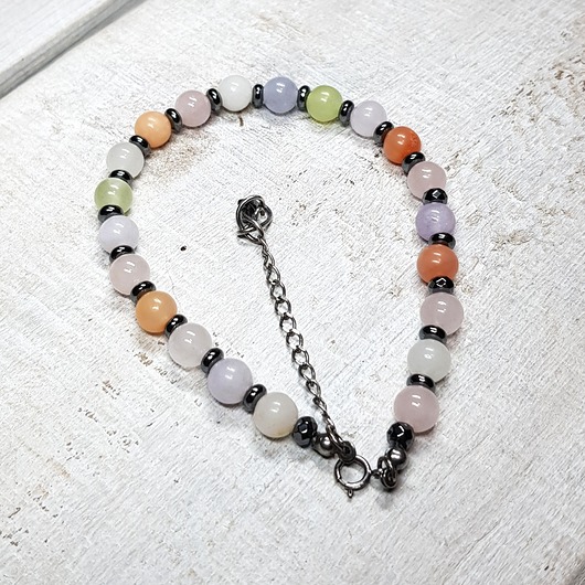 bransoletki srebrne Bransoletka morganit  bs20