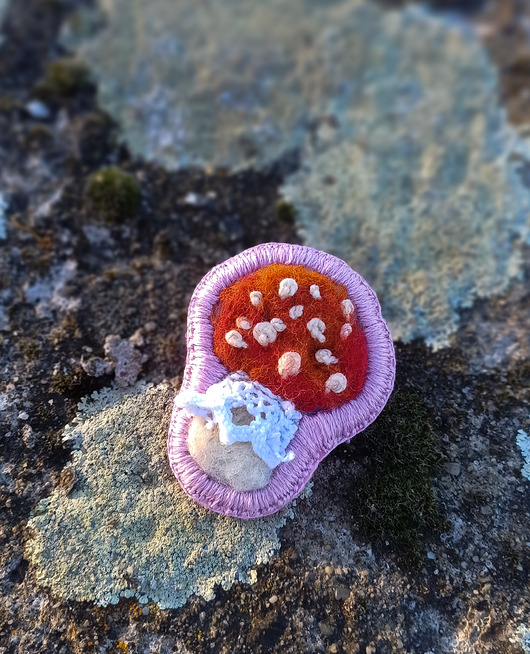 broszki Przypinka z grzybem