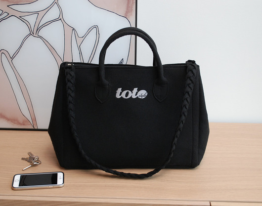 Elegancka Torebka Damska LadyFelt czarna Totostyle