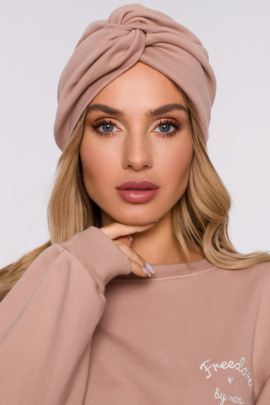czapki damskie Czapka typu turban-mokka(M-601)
