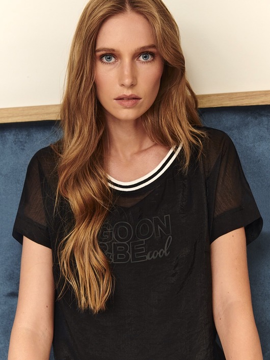 t-shirt damskie Bluzka  z dzianinowym topem