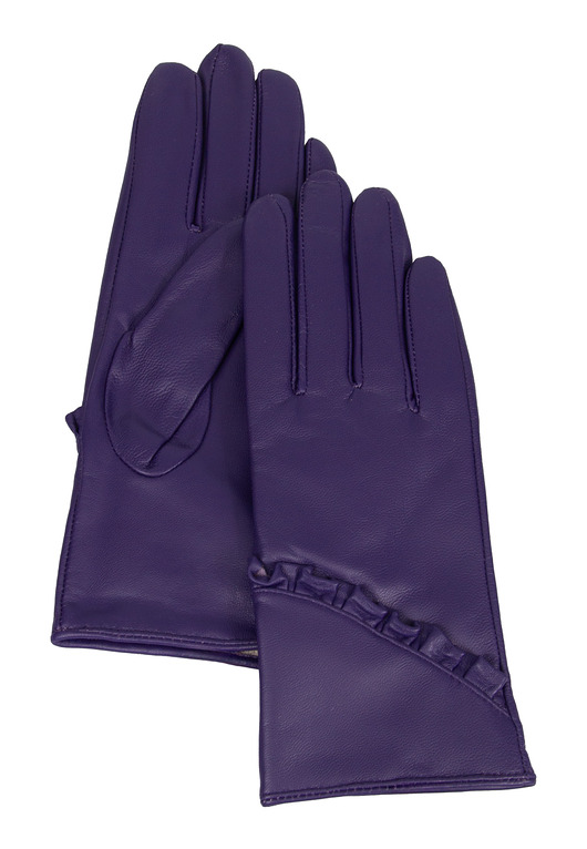 rękawiczki damskie Eleganckie skórzane modne rękawiczki damskie 100% skóra fioletowe