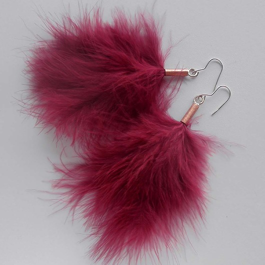 kolczyki z piórami PIÓRKO kolczyki