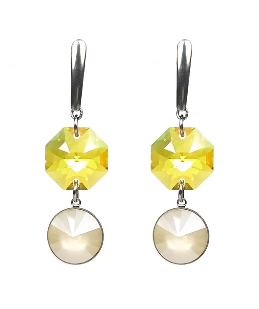 kolczyki swarovski Kolczyki słoneczne z kryształami Swarovskiego