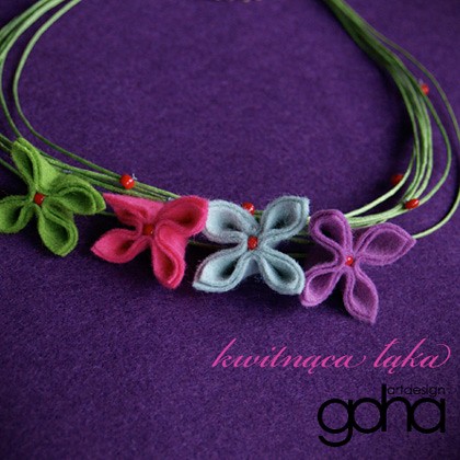 moja kwitnąca łąka... -Biżuteria Autorska FlowerFelt Design