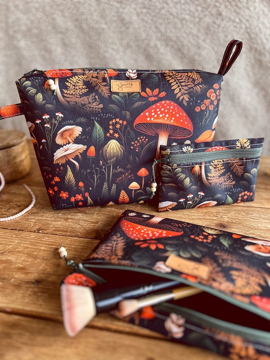 kosmetyczki Komplet 3 kosmetyczek - LEŚNA MAGIA