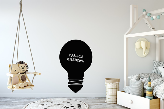 naklejki ścienne do pokoju dziecka naklejka tablicowa ŻARÓWKA