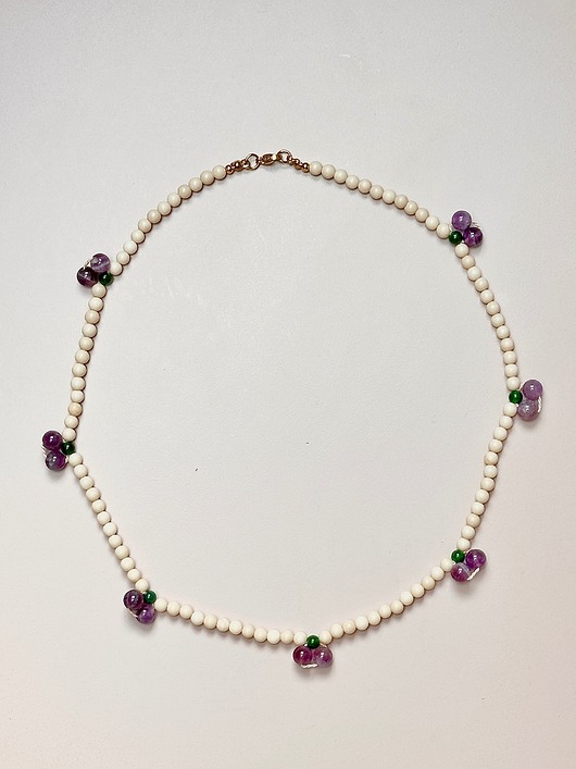 korale Naszyjnik owocowy z kamieni Borówka