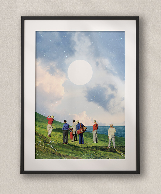 plakaty Plakat  Klify Seven Sisters - Kolaż Fine Art
