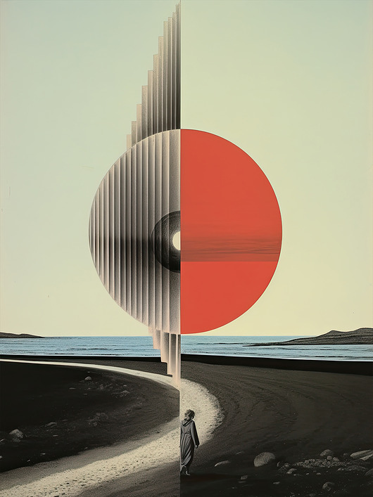 plakaty Plakat / Surrealistyczny Kolaż / Morze