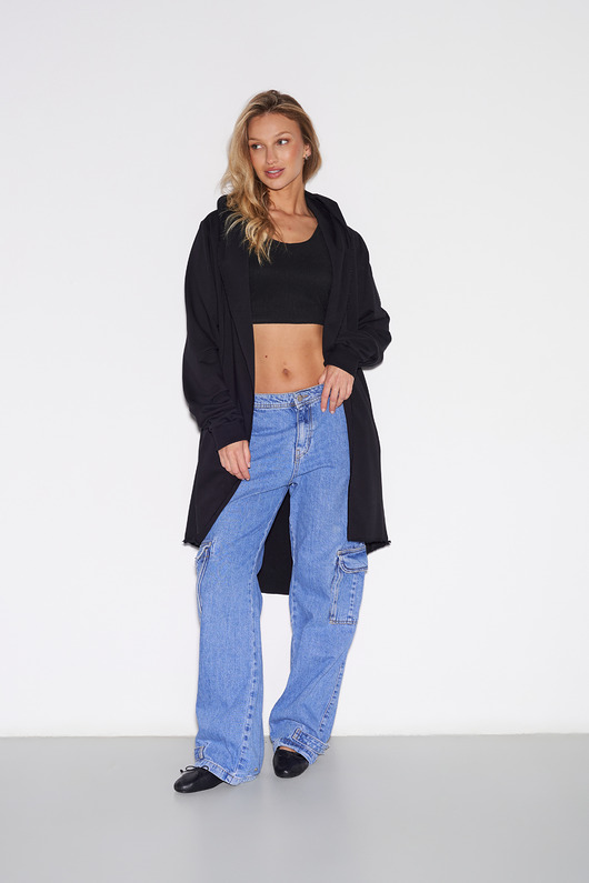 płaszcze damskie HT x AK Dzianinowy płaszcz damski