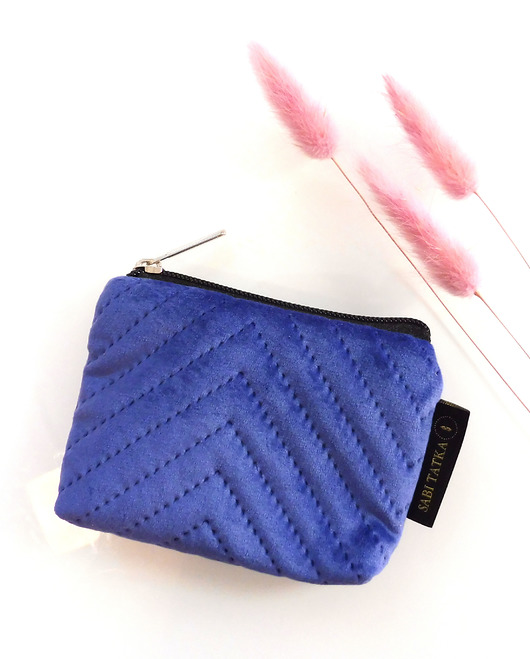 portfele damskie Portfel card holder welur Fioletowy