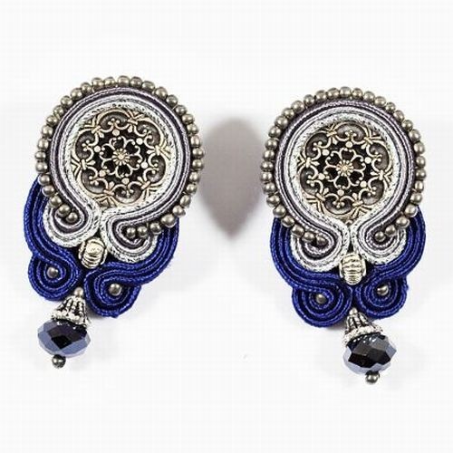 kolczyki soutache Sutaszowe kolczyki FLOWER