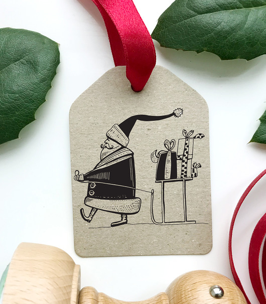 Święty Mikołaj Pieczątka - Stempel drewniany Malu Studio