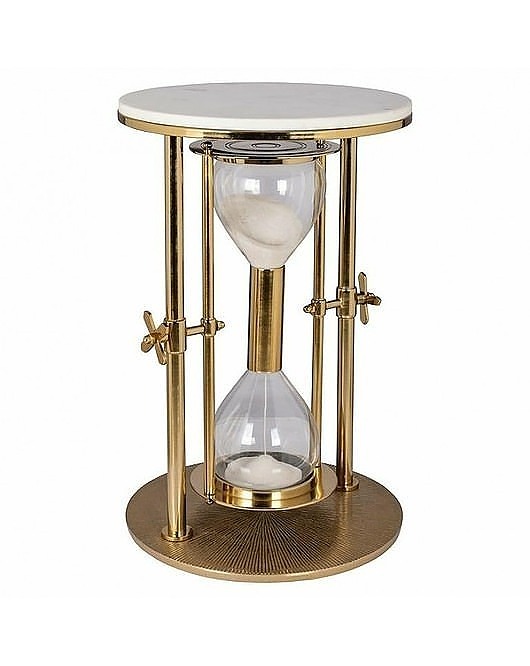 stoliki kawowe Stolik Kawowy z Marmurem i Klepsydrą Tiempo