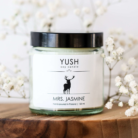 Świeca sojowa MRS. JASMINE 120 ml -YUSH- yush