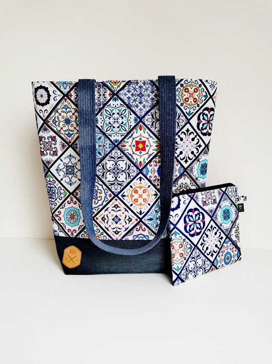 saszetka nerka Shopperka Torba Portugalskie Kafelki