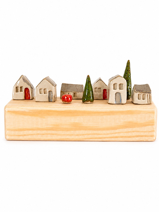 figurki i rzeźby Dekoracja domki ceramiczne