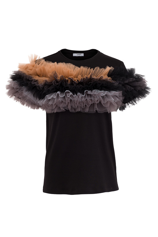 t-shirt damskie T-shirt z tiulem