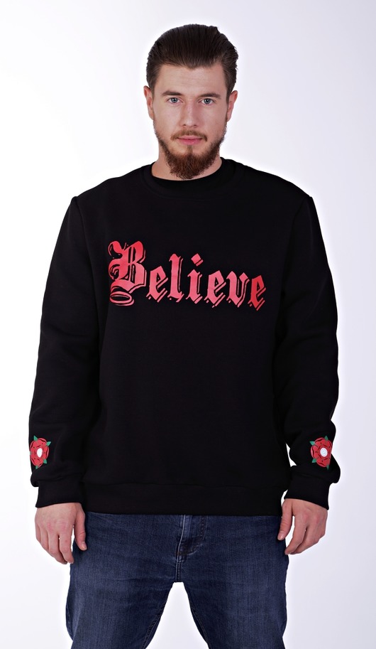 Believe Black Sweatshirt xKingSize