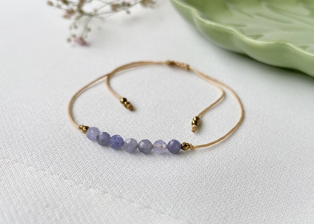 bransoletki z kamieni naturalnych Bransoletka z Tanzanitem