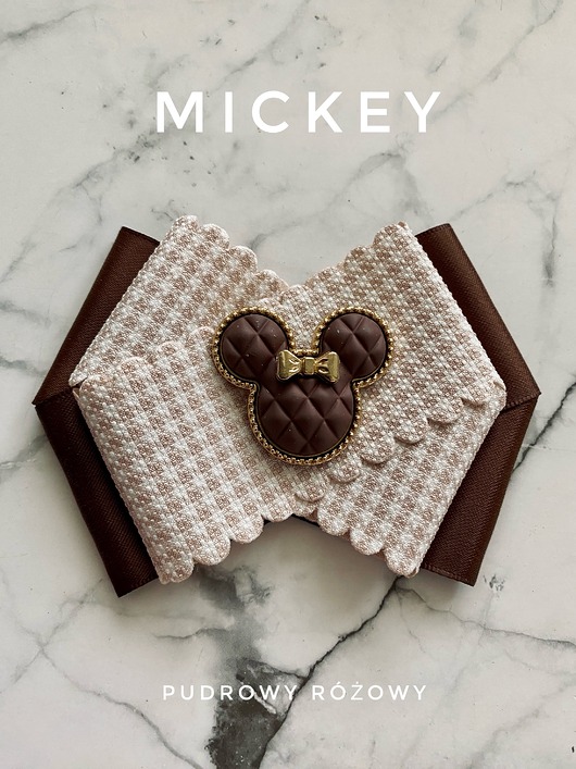 broszki Modowa   Brosza MICKEY   Czekoladowa New
