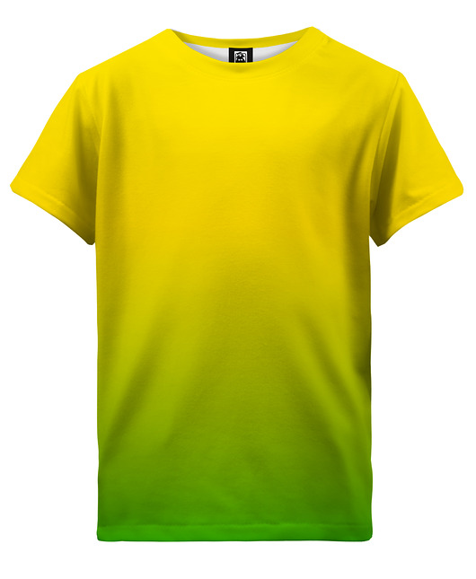 t-shirty dla dziewczynki T-shirt Girl DR.CROW Ombre Yellow Green