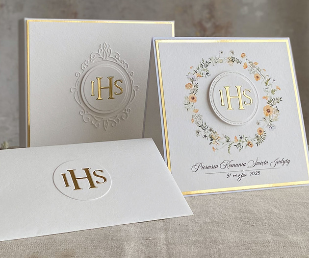 kartki na komunię Kartka na komunię z pudełkiem i kopertą, 76H