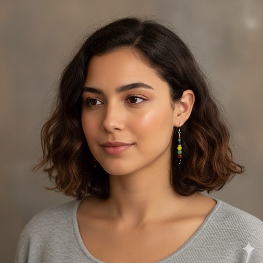 kolczyki srebrne Kolorowe kolczyki srebrne z agatami