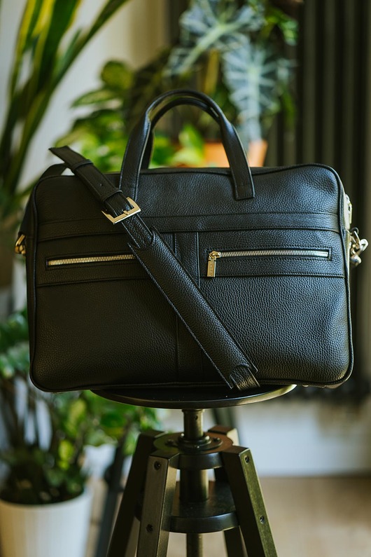 torby i nerki męskie Męska skórzana torba na laptopa elegancka Nashe